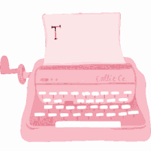 pink thank you typewriter thanking you thanks to you