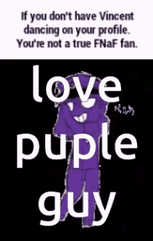 purple guy fnaf fan
