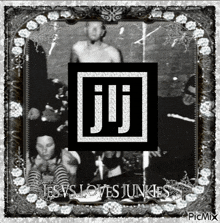 jesus loves junkies is written on a picture