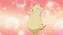 a cat is dancing in front of a pink background that says tbs