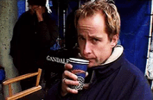 Dominic Monaghan Drink GIF - Dominic Monaghan Drink Behind The Scenes GIFs