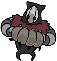 a cartoon drawing of a monster holding a pumpkin in its hands
