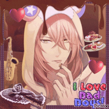 a picture of a man with a hoodie that says i love bad boy