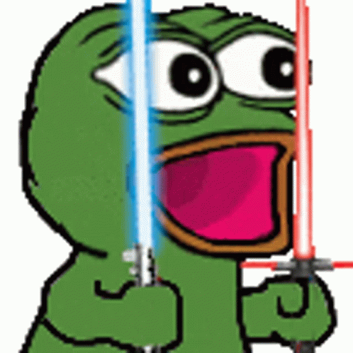 Excited Pepe Sticker - Excited Pepe Sabers - Descubrir y compartir GIFs