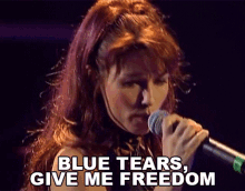 Blue Tears Give Me Freedom Shania Twain GIF - Blue Tears Give Me Freedom Shania Twain Black Eyes Blue Tears Song GIFs