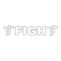 a drawing of the word figh in white letters