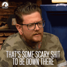 Thats Some Scary Shit To Be Down There Jake Parsons GIF - Thats Some Scary Shit To Be Down There Jake Parsons Ink Master GIFs