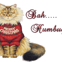 Bah Humbug Christmas Sweaters Sticker - Bah Humbug Christmas Sweaters Cats Stickers