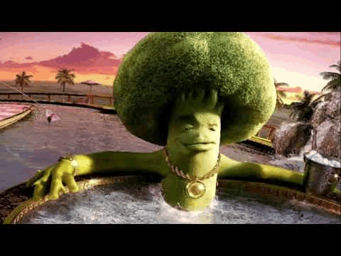 Hot Tub Broccoli Gangster Broccoli GIF - Hot tub broccoli Gangster ...