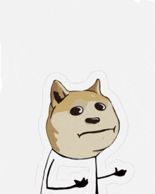 a drawing of a dog with a stick figure head