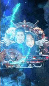 a picture of a man and a woman with the words cs kiss you pa founder on the bottom
