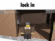 a screenshot of a video game with the words lock in on the bottom