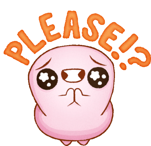 Marshmellow Says Please?! Sticker