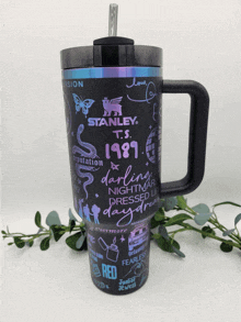 a stanley t.s. mug that says darling nightmar dressed like daydream