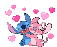 Lilo And Stitch Couple Sticker - Lilo And Stitch Couple In Love Stickers