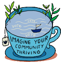 Imagine Your Community Thriving Thriving Sticker
