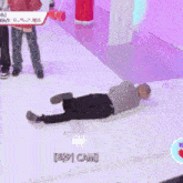 a person laying on their stomach with the word cam on the bottom right