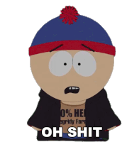 Oh Shit Stan Sticker - Oh Shit Stan South Park Stickers