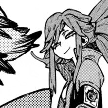 a black and white drawing of a woman with long hair and a bird behind her .