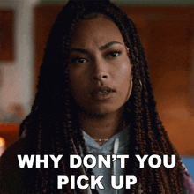 Why Dont You Pick Up Your Damn Phone Claire Zolinski GIF - Why Dont You Pick Up Your Damn Phone Claire Zolinski School Spirits GIFs