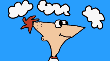 Phineas And Ferb Phineas On Clouds GIF - Phineas And Ferb Phineas Phineas On Clouds GIFs