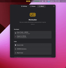 a monkeybar app is open on a computer