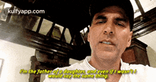 a man in a hat is talking about his daughter