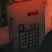 a drawing of a hand pressing a button with reg written on it