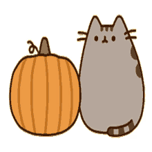 pusheen pumpkin happy halloween