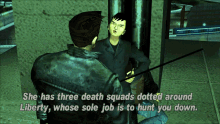 Gtagif Gta One Liners GIF - Gtagif Gta One Liners She Has Three Death Squads Dotted Around Liberty Whose Sole Job Is To Hunt You Down GIFs
