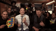 Jimmy Fallon, Robin Thicke & The Roots Sing "Blurred Lines" (W/ Classroom Instruments) GIF
