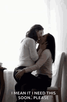 Lesbian Lesbian Kiss GIF