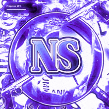 a purple circle with the letters ns in it