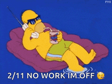 No Work Simpsons GIF - No Work Simpsons Relax GIFs