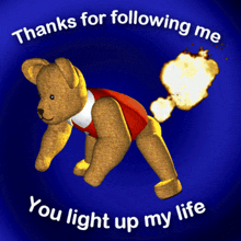 Thanks For Following Me You Light Up My Life GIF