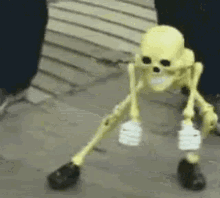 Otaku Skeleton Puppet GIF - Otaku Skeleton Puppet Dance GIFs