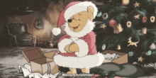 Pooh Merry Christmas GIF