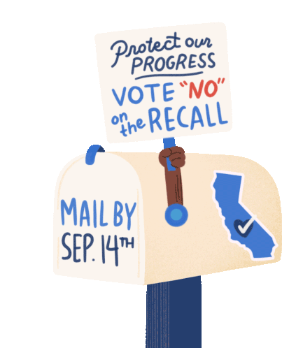 Vote No On The Recall Keep Ca Blue Sticker - Vote No On The Recall Keep Ca Blue Oppose The Recall Stickers