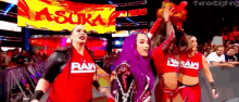 Sasha Banks Team Raw GIF - Sasha Banks Team Raw Asuka GIFs