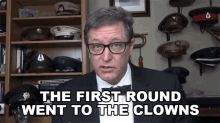The First Round Went To The Clowns Lance Geiger GIF - The First Round Went To The Clowns Lance Geiger The History Guy GIFs