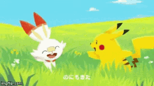 Scorbunny Pikachu GIF - Scorbunny Pikachu Pokemon GIFs