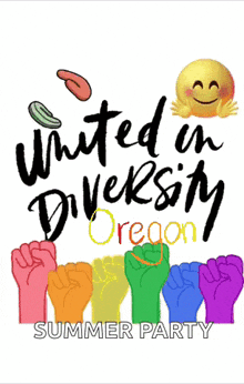 a poster for a summer party called bros united in diversity