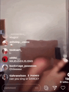 a screenshot of a live stream with hashtags like magicc and ashxley