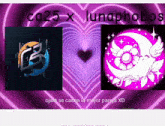 a purple heart with the words ca25 x lunaphobia written on it