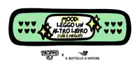 a cartoon drawing of a bandage that says " mood leggo un altro libro che e meglio "