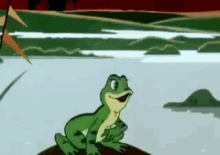 лягушка союзмультфильм  указывать показывать GIF - Frog Traveller Soviet Cartoon GIFs