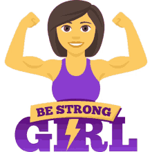 be strong girl woman power joypixels strong woman girl power