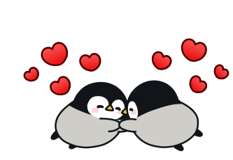Penguin Love Sticker - Penguin Love Flying Stickers