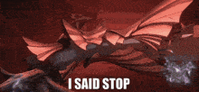 a picture of a girl with red hair and the words i said stop