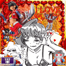 a picture of a girl with a transformer on the bottom